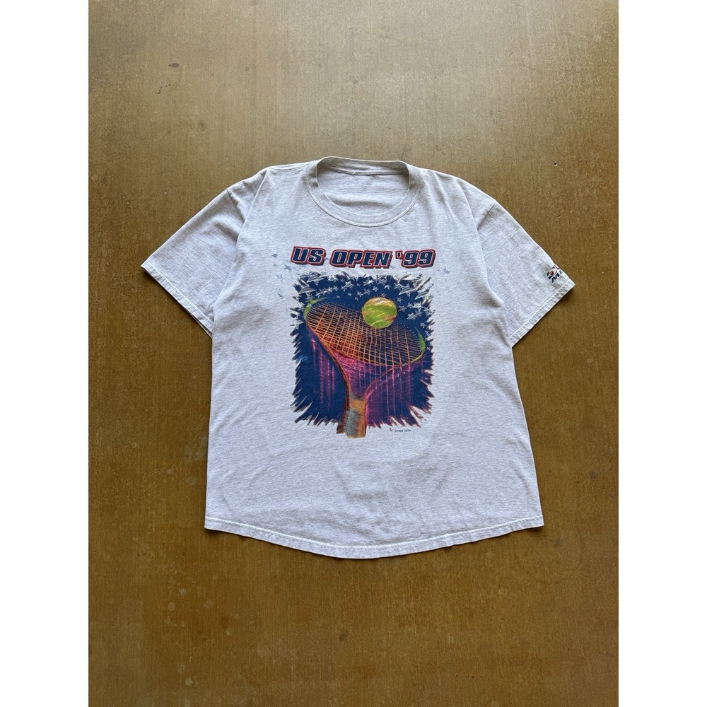 VTG 90s US Open Grand Slam Tennis Tournament USTA Get In The Game T-Shirt (L)